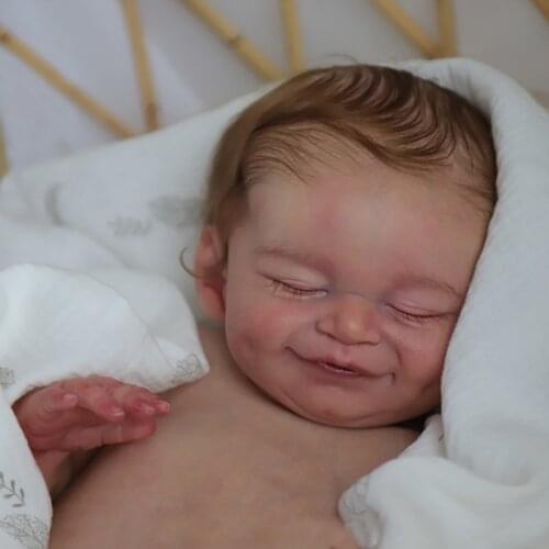 19Inch Reborn Doll Kit Cecilia with COA Soft Touch Vinyl Unpainted Unfinished Doll Parts Bebe Doll Kit Reborn Baby