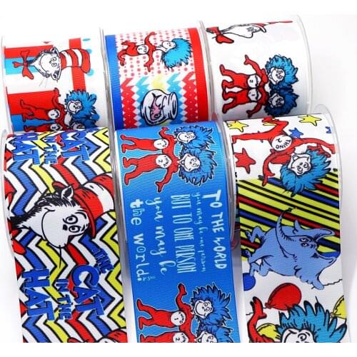 Cartoon Grosgrain/Satin Ribbon Cartoons Printed Ribbon For Crafts Decoration Bow 10Yards 1221