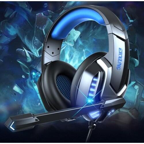 Over Ear On-Ear Game 3.5mm USB Wired Gaming Headphones Stereo Sound with Mic Microphone Noise Canceling for PC Phone Computer