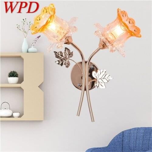 WPD Wall Lamps Modern Creative LED Sconces Two Lights Flower Shape Indoor For Home Bedroom