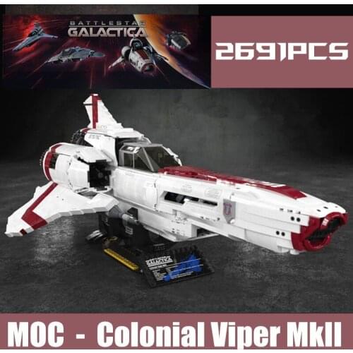 New 3095PCS The Battlestar Galactica Colonial Viper MKII Fit MOC-9424 Technic Star Space Wars Building Blocks Bricks Kid Toy