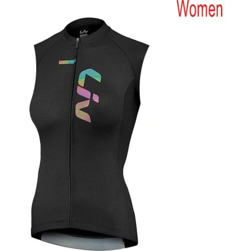 New Womens Breathable Cycling Jersey Pro Team LIV Summer Quick Dry Sleeveless Tops Road Bike Shirt Bicycle Vest Sports Uniformes