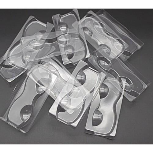 DamePapil Clear Empty Lash Tray Wholesale Eyelash Packaging 10/20/30/40/50 Rectangle Shape Plastic Eyelash Trays In Bulk