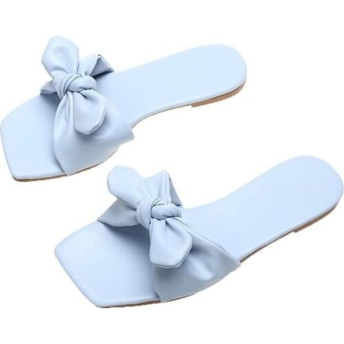 Luxury Designer Women Platform Sandals Shoes Women Bow 2021 Summer Slipper Indoor Outdoor Flip-flops Beach Shoes Female Slippers