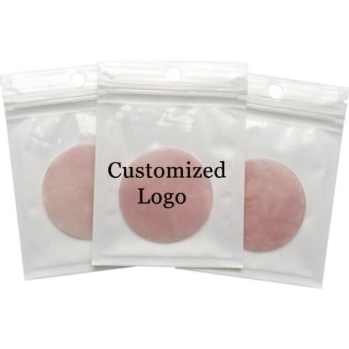 20pcs Customized Logo Pink Jade Stone
