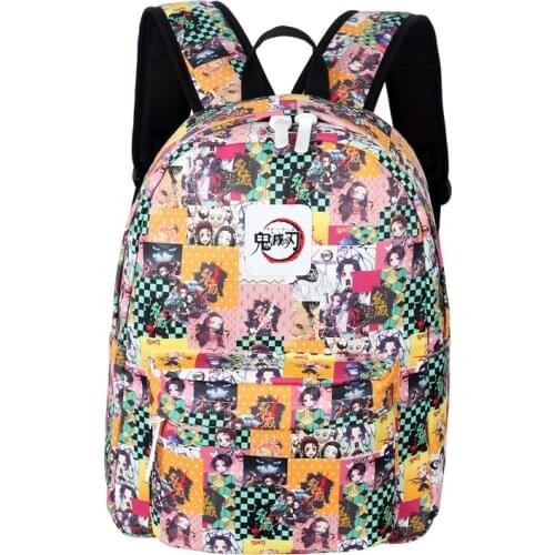 Cartoon Anime Demon Slayer Backpack School Bag for Girls Boys 3D Print Teenage Notebook Backpack Travel Bags Cosplay Schoolbag