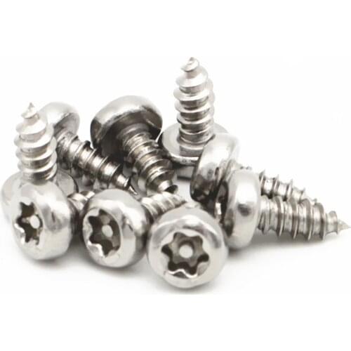 M3.9 Anti-theft Screw Round Pan Head Self Tapping Screws 304 Stainless Steel Torx Machine Security Screw