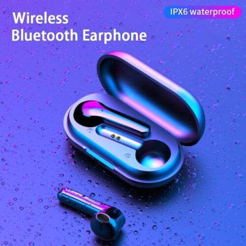 Y18 TWS Wireless Headphones 5.0 Bluetooth Earphones Headset 9D Stereo In-Ear Earbuds Wireless Earphone with Mic for Smart Phone