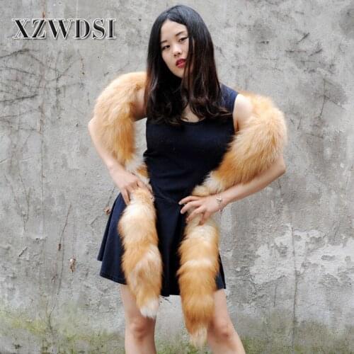 CX-B-17 Latest Fashion Luxury Women Fox Fur Shawl