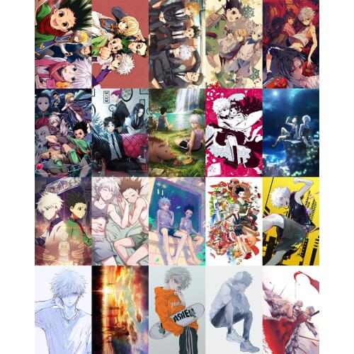 20pcs one Set Hunter x Hunter Gon Freecss Killua Zoldyck Anime Manga Card Paster IC Card Stickers A056
