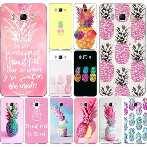 263FG Pink Pineapple Soft Silicone Tpu Cover phone Case for Samsung j3 j5 j7 2016 2017 j330 j2 j6 Plus 2018