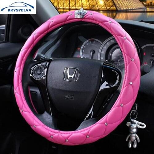 37-38CM New Car Steering Wheel Cover Artificial Leather Steering-Wheel Covers Breathable Fabric Braid Auto Accessories Universal