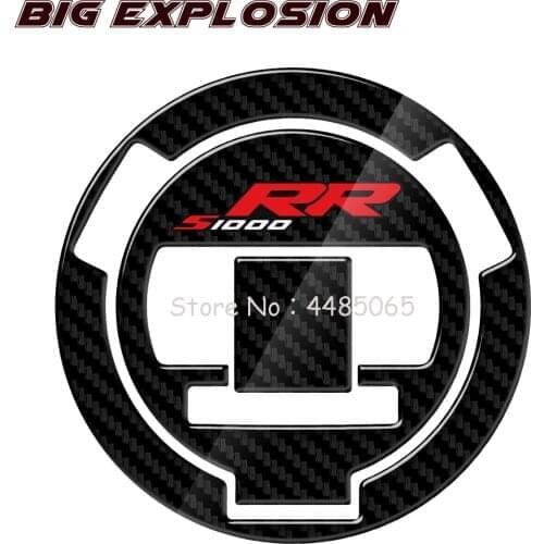 3D Carbon-look Motorcycle Fuel Gas Cap Protector Decals Case for BMW S1000RR S1000 RR 2014 2015 2016