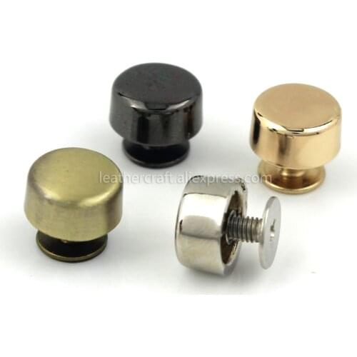 4pcs Metal Screw Back Rivets for Leather Studs Nail Garment Leather Craft Belt Wallet Bag Decoration Hardware 10mm