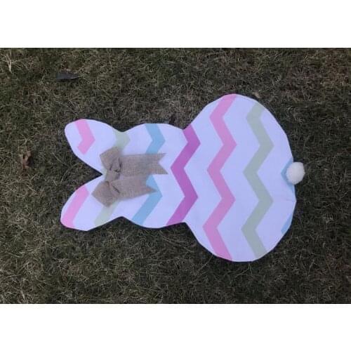 50pcs/lot free shipping chevron easter garden flag easter decoration canvas with EVA 12*18inch chevron garden flag