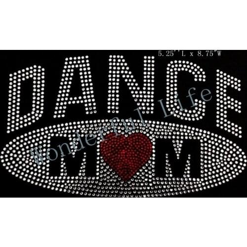 Free Shipping hotfix rhinestone iron on transfers design dance woman red with white clear crystal