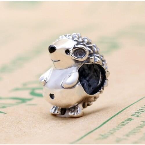 Free Shipping Authentic 925 Sterling Silver Nino the Hedgehog Charm Fit Original Bracelet For Women DIY Jewelry S925 Beads