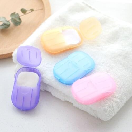 Paper Soap Boxed Disposable Soap Paper Washing Hand Bath Clean Scented Slice Sheets Outdoor Travel Portable Random Colour