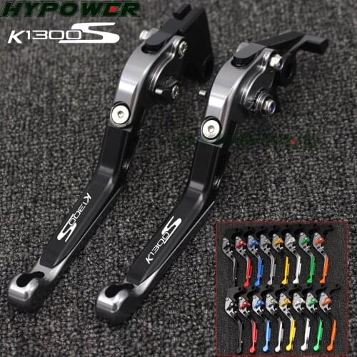 For BMW K1300S K 1300S 2009-2016 Motorcycle Accessories CNC Aluminum Folding Extendable Brake Clutch Levers LOGO K1300S