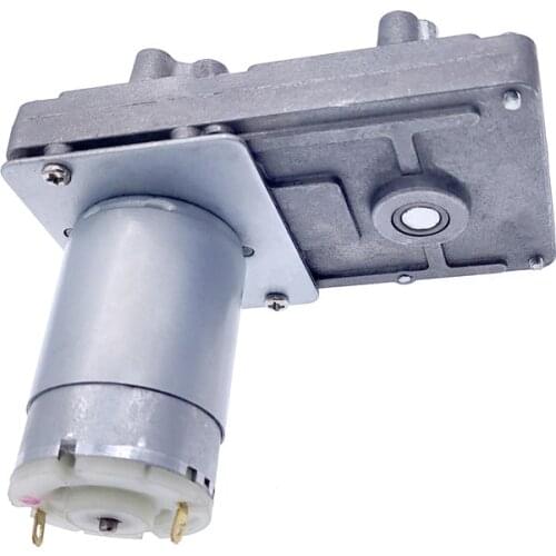 20-157RPM 24V Worm Gear Motor 12V Reducer DC High Torque Electric-Motor Metal Gear Reverse Self Lock For Automation Equipment