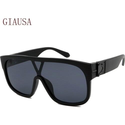 GIAUSA New European and American red retro fashion sunglasses, mens and womens Sunglasses yellow glasses