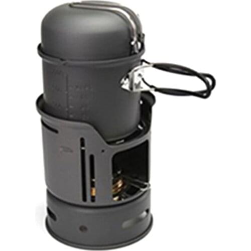 ALOCS Camping Pot 7-piece Camping Pot Set For 1-2 Persons For Hiking Self-driving Tour CW-C01 Durable Camping Pot