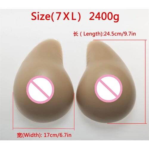 Artificial Breast Fake Boobs 2400g/Pair Crossdress Drag Queen Breast Realistic Boobs Shemale Transvestite Silicone Breast