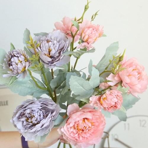 1Pc Realistic Artificial Peony Flower DIY Garden Party Home Wedding Harmless Home Decoration