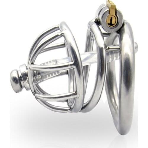 Urethral Catheter Stainless Steel Chastity Cage Penis Lock Cock Rings Male Chastity Device CB6000s Cbt BDSM Sex Toys For Men