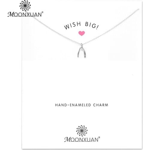 Wish Heart Wishbone Gold Sliver Choker Chain Necklace Women Kolye Collares De Moda 2019 Colar Jewelry Collier Bijoux Femme