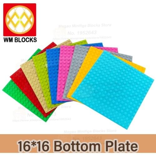 WM Blocks MOC 16*16 Dots Platsic Bottom Plate Accessories Compatible Model Montessori Educational Toy For Children Kids Gift Diy
