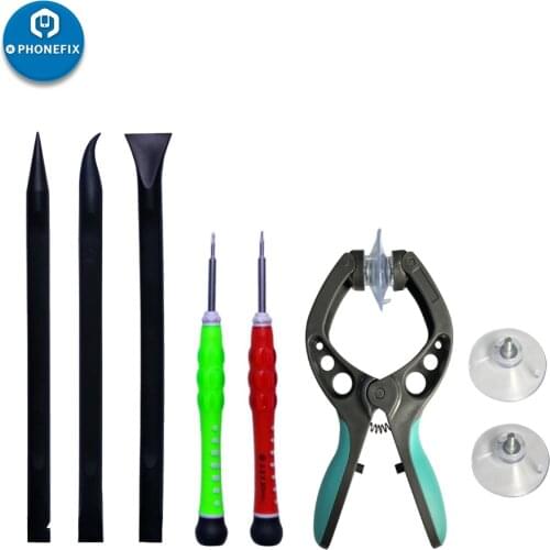 PHONEFIX 6 in 1 Phone Repair Tools Plastic Spudger Suction Cup Pliers Phone Screwdriver Set for iPhone X 8 7 6S 6P Opening Tools