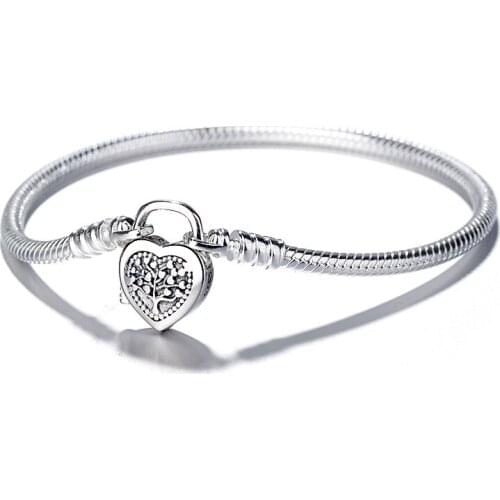 Pan home new bracelet pan based chain lock DIY fashion love Thai silver more openings S925 pure silver snake chain