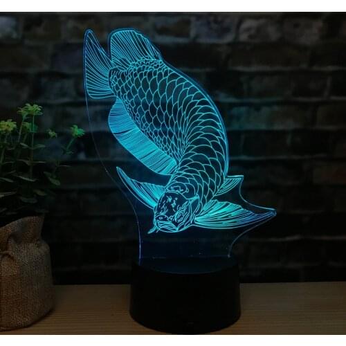 New Kind Of Golden Dragon 3d Night Lamp Touch Remote controlled Led Vision 3d Lamp Creative Gift Led Night Light