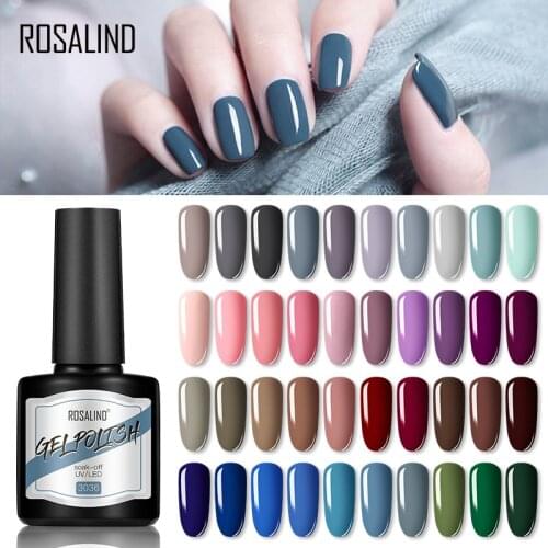 ROSALIND Gel Polish Set All For Manicure Semi Permanent Vernis top coat UV LED Gel Varnish Soak Off Nail Art Gel Nail Polish
