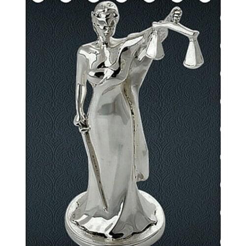 925 Sterling Silver Plated SCULPTURE OF JUSTICE