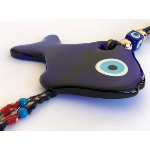 Fish Evil Eye 14*20cm Glass Bead Pendant Charm Turkish Handmade Amulet Talisman Home Room Boho Decor Protector Made in Turkey