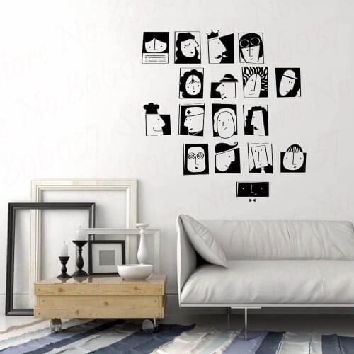 Cool Wall Stickers Black PVC Design Self Adhesive Living Room Decorative Bedroom Decor WL1705