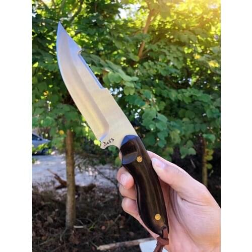 Outdoor Tactical knife survival outdoor knives camping tool DC53 steel fixed blade Linen Handle Straight Knife