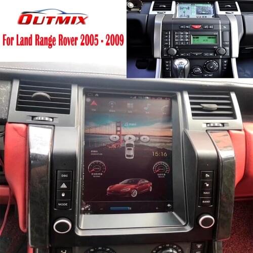 Vertical Tesla PX6 Android10.0 4+64GB Car Radio Player Auto GPS Navigation HD Multimedia For Land Range Rover 2005 - 2009