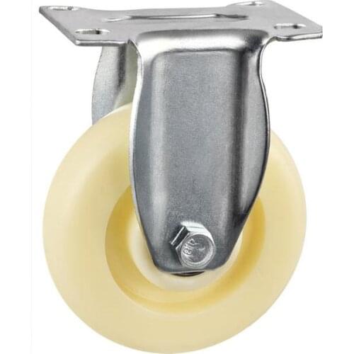 Casters 5 Inch nylon Directional Wheel Diameter 125 Wear-Resistant Fixed Roller Medium Double Bearing Kitchen