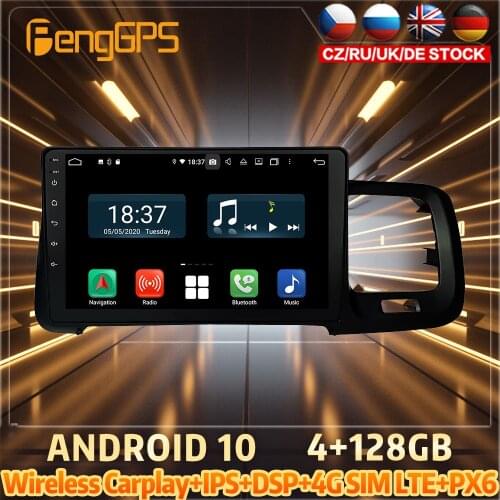 128G Android10 PX6 DSP For Volvo S60 2011 - 2018 Car DVD GPS Navigation Auto Radio Stereo Video Multifunction CarPlay HeadUnit