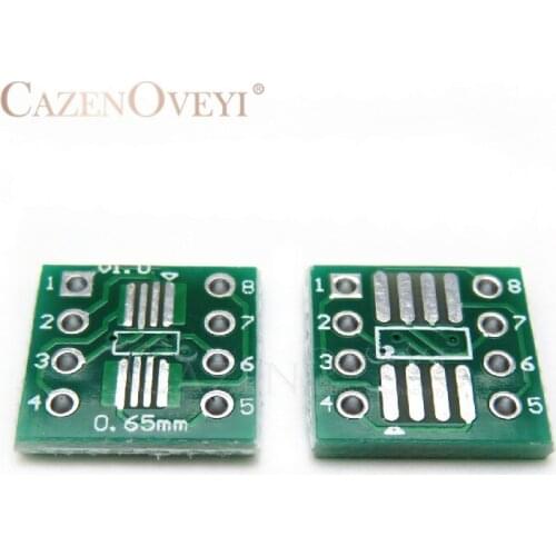 20pcs/lot TSSOP8 SSOP8 SOP8 to DIP8 PCB SOP-8 SOP Transfer Board DIP Pin Board Pitch Adapter In Stock