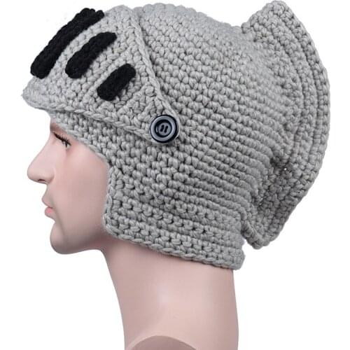 2018 Handmade Roman Knitted Hat Rome Rider Knit Hat Winter Spring Gladiator Mask Cap