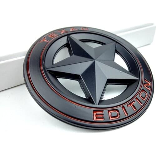 50 Pieces Chrome Metal TEXAS Edition Car Styling Five pointed star Car Stickers for Renegade Compass Wrangler Cherokee Patriot
