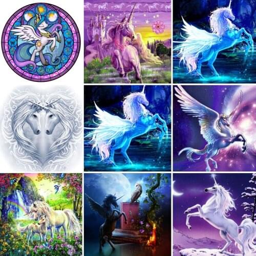 50x50 diamond painting 5D Full Square unicorn embroidery mosaic Cross Stitch DIY Wall Sticker home Decoration Christmas Gift