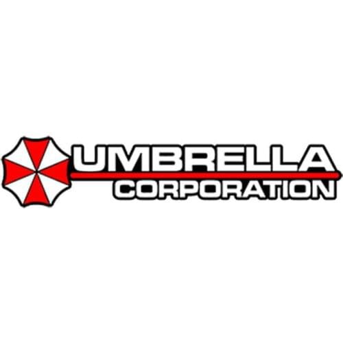 Car Styling Umbrella Corporation Hive Die Cut Logo Red Umbrella PVC Decal JDM Car Sticker Waterproof Cover Scratch 13cm*3cm