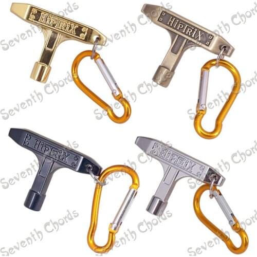 Drum Skin Tuning Key Jazz Drum set Tool Key Wrench With Carabiner. - Chrome - Gun Color - Gold - Bronze for choose