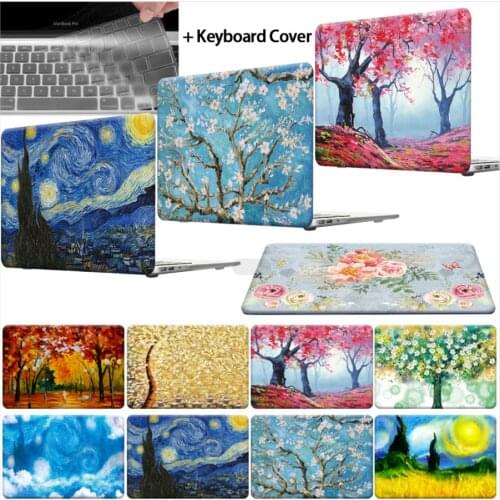 For Apple MacBook Air Pro Retina 11 12 13 15 Touch Bar Painting Laptop Shell cover case+keyboard skin for Air 13 (A 1932) A2179