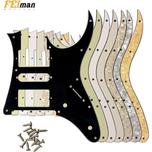 Pleroo Guitar parts pickguards with screws suit for Ibanez RG 350 MZ Japan MIJ Guitar Pick guard Music Replacement Accessory